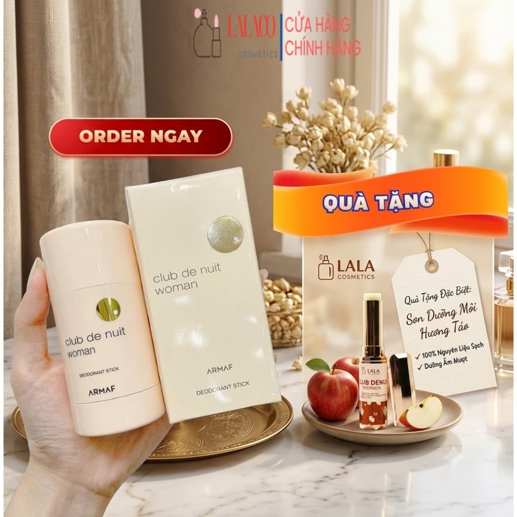 Lăn khử mùi Nữ Armaf Club De Nuit Women 75ml; sang trọng, quyến rũ, ngọt ngào.
