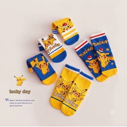 Tất vớ hoạt hình Pokemon Pikachu tổng hợp cho bé Thu Đông 4
