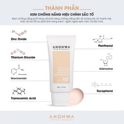 Kem chống nắng hiệu chỉnh sắc tố X5 bảo vệ da Ahohwa After Solution Inten Cure Shield Plus Mild Sun Cream SPF50+/Pa++++ 3