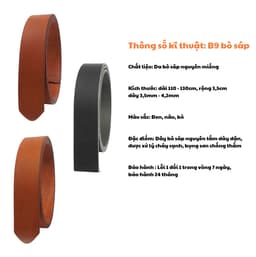 Thắt lưng da bò PG nguyên tấm 1 lớp sử dụng khoá lăn B1, bảo hành 24 tháng. 3