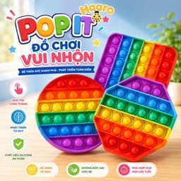 Popit – Đồ Chơi Nhấn Bóng Bóp Bấm Giải Tỏa Căng Thẳng Cho Bé 1