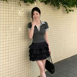 [Có Bigsize 45-85k] Chân Váy Xòe Tầng Nữ LIMO Có Quần Bảo Hộ Chân Váy Voan Lụa Bèo Tầng Đẹp MS24003 4