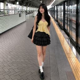 [Có Bigsize 45-85k] Chân Váy Xòe Tầng Nữ LIMO Có Quần Bảo Hộ Chân Váy Voan Lụa Bèo Tầng Đẹp MS24003 6