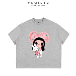 Áo Thun BOXY Local Brand VEQISTU "Hoạt Hình Cartoon", Áo Thun Boxy Form Rộng Unisex 250Gsm Cotton 7