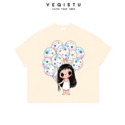 Áo Thun BOXY Local Brand VEQISTU "Hoạt Hình Cartoon", Áo Thun Boxy Form Rộng Unisex 250Gsm Cotton 9