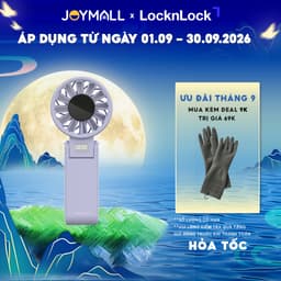Quạt Cầm Tay LocknLock Siêu Mát 5 Tốc Độ & Gấp Gọn Linh Hoạt 180 độ ENF326PUP - Hàng Chính Hãng - JoyMall 1