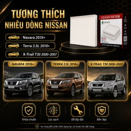 Màng Lọc Gió Điều Hòa Ô Tô Nissan Navara 2016 Terra 2.5L 2018 X-Trail T30 2000-2007 Lọc Gió Cabin 5