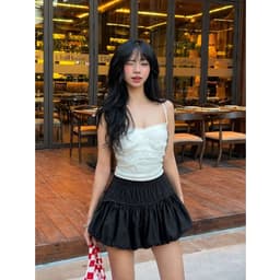 [Có Bigsize 45-85kg] Chân Váy Bí LIMO 2 Lớp Dáng Phồng Ngắn Kèm Quần Bảo Hộ Có Nơ Dễ Thương MS320 3