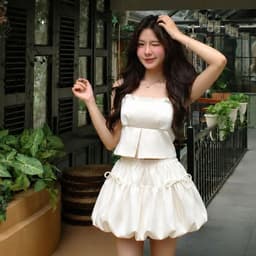 [Có Bigsize 45-85kg] Chân Váy Bí LIMO 2 Lớp Dáng Phồng Ngắn Kèm Quần Bảo Hộ Có Nơ Dễ Thương MS320 5