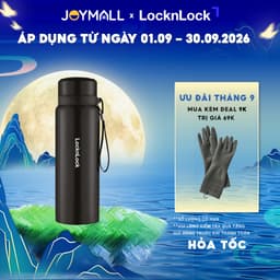 [ShopeeVIP T9] Bình giữ nhiệt LocknLock 800ml LHC6180BLK màu Đen có lưới lọc trà, dây treo - Hàng Chính Hãng - JoyMall 1