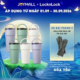 Ly Giữ Nhiệt LocknLock LHC4416 710ml, LHC4419 900ml Thép Phủ Sứ, Hàng Chính Hãng, Có Ống Hút-JoyMall 1