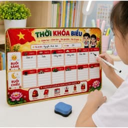 Bảng Thời Khóa Biểu Tráng Gương Để Bàn (TẶNG BÚT VIẾT XÓA) Kích Thước 20x30cm, Bền Đẹp, Chống Nước, Dễ Lau Chùi 2