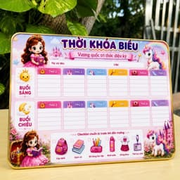 Bảng Thời Khóa Biểu Tráng Gương Để Bàn (TẶNG BÚT VIẾT XÓA) Kích Thước 20x30cm, Bền Đẹp, Chống Nước, Dễ Lau Chùi 3