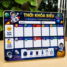 Bảng Thời Khóa Biểu Tráng Gương Để Bàn (TẶNG BÚT VIẾT XÓA) Kích Thước 20x30cm, Bền Đẹp, Chống Nước, Dễ Lau Chùi 4