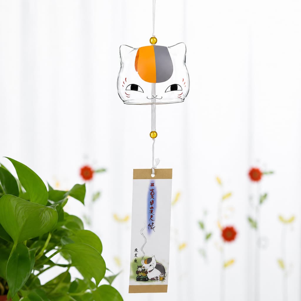 Chuông Gió Furin Nyanko Sensei Hữu Nhân Sổ Natsume Yuujinchou Mèo Madara Thủy Tinh Handmade Anime Nhật Bản Quà Tặng