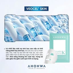 Mặt nạ giấy sinh học phục hồi vitamin K Ahohwa Vitamin K Calming Sheet Mask 6