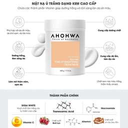 Mặt nạ ủ trắng dạng kem Ahohwa First Solution Tone-Up Brightening Cream Mask 7