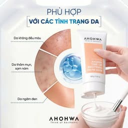 Mặt nạ ủ trắng dạng kem Ahohwa First Solution Tone-Up Brightening Cream Mask 8