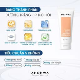 Mặt nạ ủ trắng dạng kem Ahohwa First Solution Tone-Up Brightening Cream Mask 6