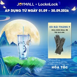 Ly Nhựa 2 Lớp LocknLock Ocean Double Wall HAP534BLU 750ml, Kèm Phụ Kiện, Hàng Chính Hãng - JoyMall 1