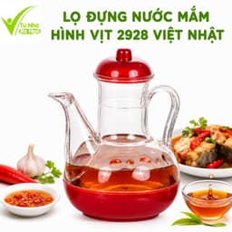 Lọ Đựng Nước Mắm Hình Vịt Việt Nhật Chất Liệu Nhựa Trong Cao Cấp Có Nắp Chống Bụi Tiện Lợi Gia Đình GD374 1