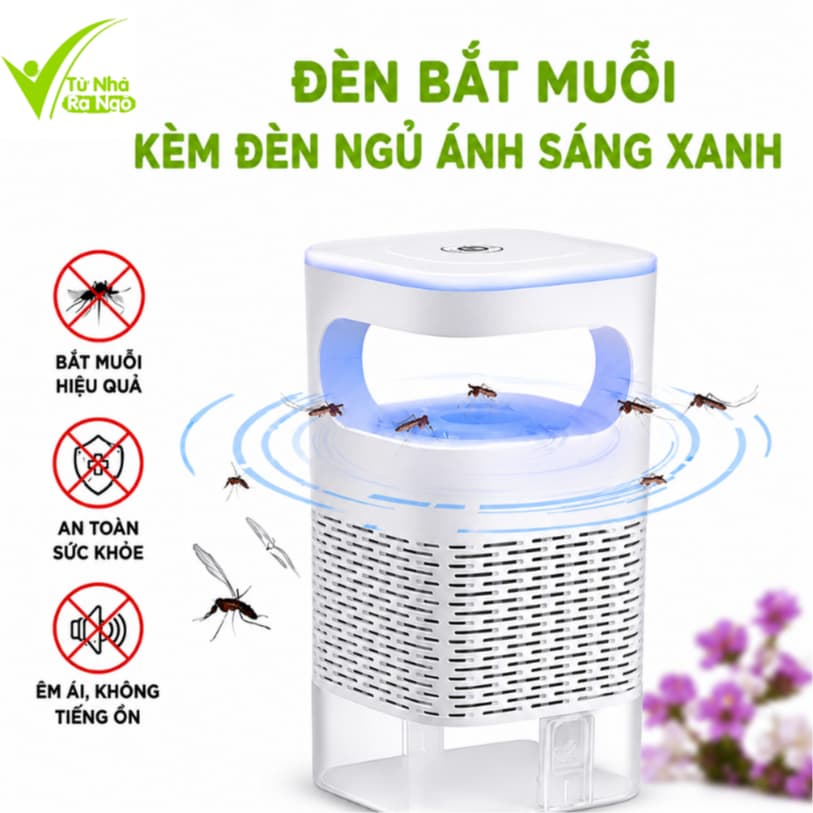 Đèn Bắt Muỗi Thông Minh Kèm Đèn Ngủ Ánh Sáng Xanh Thu Hút Muỗi Bằng Ánh Sáng UV GD390