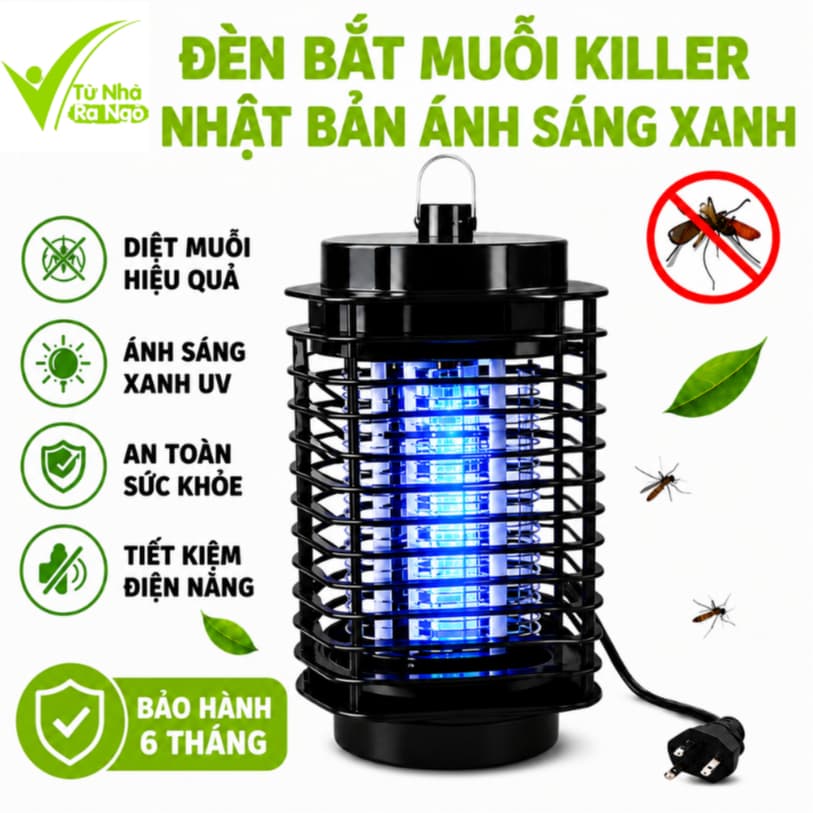 Đèn Bắt Muỗi Killer Nhật Bản Ánh Sáng Xanh UV Diệt Muỗi Côn Trùng Hiệu Quả Hoạt Động Tiết Kiệm Điện GD391