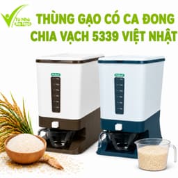 Thùng Đựng Gạo Thông Minh Hokori Kèm Ca Đong Chia Vạch Nhựa PP Cao Cấp Nắp Đậy Kín Hạn Chế Ẩm Mốc GD399 1