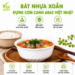 Bát Xoắn Nhựa Phíp Đựng Cơm Canh Việt Nhật 6863 Nhựa ABS Nguyên Sinh Cao Cấp Bền Đẹp Khó Vỡ GD401 1