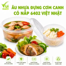 Âu Nhựa Đựng Cơm Canh Có Nắp Việt Nhật 6402 Chất Liệu Nhựa PP Trong Suốt Đa Năng GD403 1