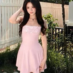 Váy Tiểu Thư “Hạ Thu” Viền Ren Dáng A Xoè Nhẹ Màu Pastel Dịu Dàng Nữ Tính Kèm Khoác 6