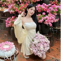 Váy Tiểu Thư “Hạ Thu” Viền Ren Dáng A Xoè Nhẹ Màu Pastel Dịu Dàng Nữ Tính Kèm Khoác 9
