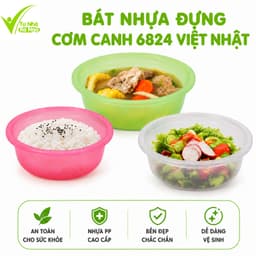 Bát Nhựa Đựng Cơm Canh Việt Nhật 6821 6823 6824 Chất Liệu Nhựa PP Cao Cấp Bền Đẹp Nhiều Kích Thước Màu Sắc GD405 1