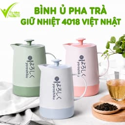 Bình Ủ Pha Trà Giữ Nhiệt 4018 Việt Nhật Dung Tích 1600ml Chất Liệu Nhựa PP An Toàn Có Quai Cầm Chắc Chắn GD406 1