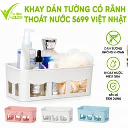 Khay Đựng Đồ Dán Tường Có Khe Thoát Nước 5699 Nhựa PP Cao Cấp Không Cần Khoan Đục Thiết Kế Chắc Chắn GD408 1
