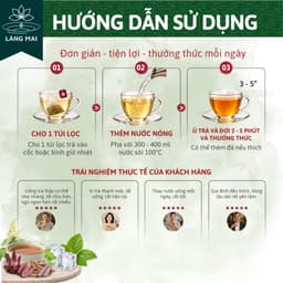 Trà Dòi Tím - Làng Mai – Giảm ho dai dẳng, ho có đờm, Thanh Lọc Cổ Họng, Dễ Uống. Hộp 30 túi 5