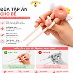 Đũa Tập Ăn Cho Bé Misuta Cao Cấp, Hỗ Trợ Bé Tập Gắp Thức Ăn 2