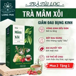Trà điều kinh Mâm Xôi - Làng Mai - Giảm đau bụng kinh, da xấu, khí huyết kém, hỗ trợ u nang tử cung, nội tiết nữ 1