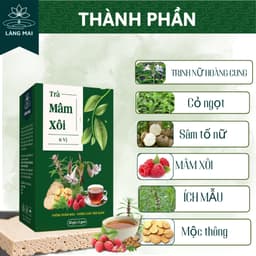 Trà điều kinh Mâm Xôi - Làng Mai - Giảm đau bụng kinh, da xấu, khí huyết kém, hỗ trợ u nang tử cung, nội tiết nữ 3