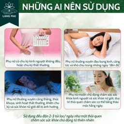 Trà điều kinh Mâm Xôi - Làng Mai - Giảm đau bụng kinh, da xấu, khí huyết kém, hỗ trợ u nang tử cung, nội tiết nữ 4