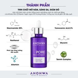 Tinh chất dưỡng trắng se khít lỗ chân lông Ahohwa Pore Niacin 20 Ampoule 5