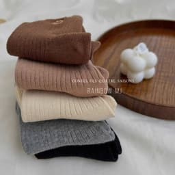 Sét 5 đôi tất cổ cao in hình mặt cười cho bé A2TI6 4