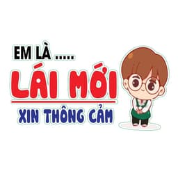 Tem Phản Quang Lái Mới Xin Thông Cảm Dán Xe Hơi , Xe Tải ( SL : 1 Cái) 2