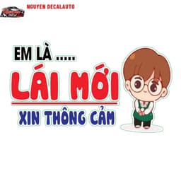 Tem Phản Quang Lái Mới Xin Thông Cảm Dán Xe Hơi , Xe Tải ( SL : 1 Cái) 1