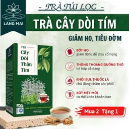 Trà Dòi Tím - Làng Mai – Giảm ho dai dẳng, ho có đờm, Thanh Lọc Cổ Họng, Dễ Uống. Hộp 30 túi 1