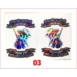 Cặp Tem Decal Phản Quang 7, Decal dán Trang Trí Cửa Xem, Kính Xe, Yếm Xe , Tem Xe Máy , Ô Tô, Xe Tải ( SL : 1 Cặp ) 8