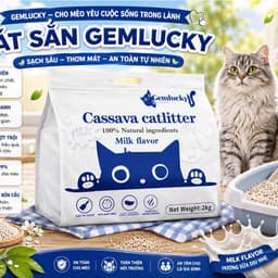 "Combo 4 gói Cát Sắn Gemlucky: Siêu Thấm Hút, Khử Mùi, Không Bụi – Giải Pháp Rẻ Tiết Kiệm Cho Mèo!" 2