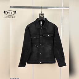 KHOÁC JEAN ĐEN CAO CẤP,PHONG CÁCH CÁ TÍNH,THỜI THƯỢNG, MẪU KHOÁC JEAN NEW 2026 AKB-503 2