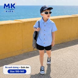 Quần Short Đũi Bé Trai Coco MK Kids Màu Đen Lưng Thun Form Ngắn Trên Gối Mềm Mát Thoáng Khí Mùa Hè 2-10 Tuổi 6