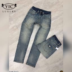 QUẦN JEAN NAM CAO CẤP,ĐIỂM NHẤN CẠP QUẦN MỚI LẠ,CHẤT DENIM CO GIÃN NHẸ QJ-2664 3